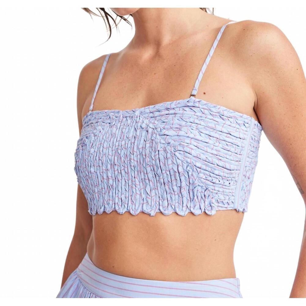 NEW SELF CONTRAST milani removable straps bandeau top in pink